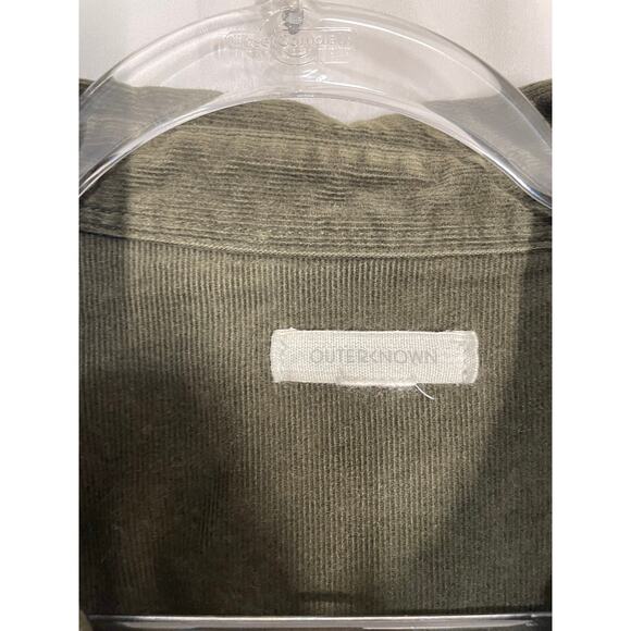 Outerknown Olive Green Organic Cotton Corduroy Jumpsuit Utility Size Medium - Picture 2 of 6